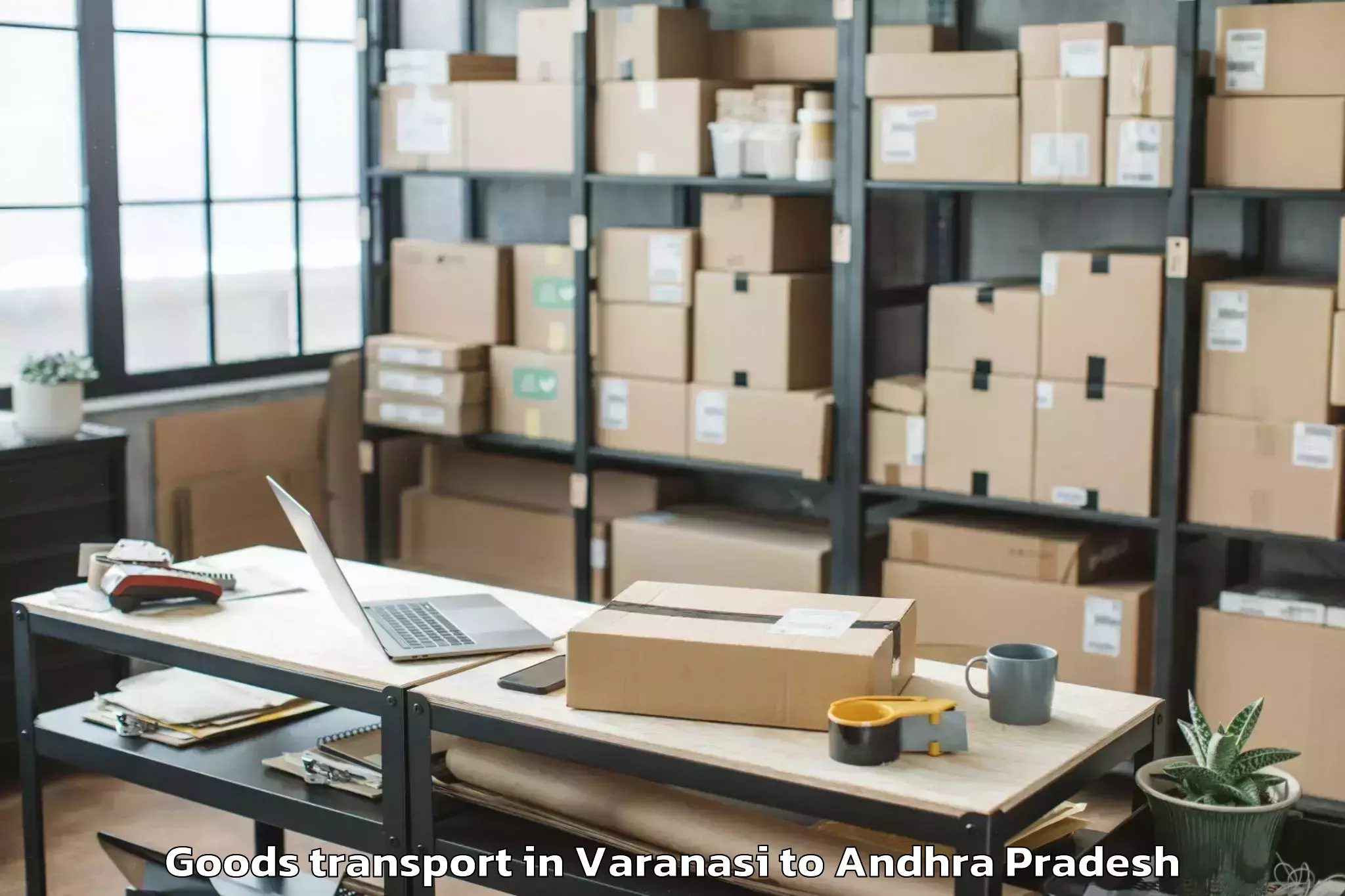 Discover Varanasi to Sambepalle Goods Transport